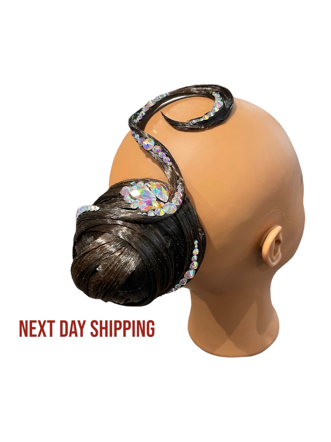 Ballroom Dance Hair Piece Chignon Hair Piece Dance Accessories Competition Hairstyle Costume