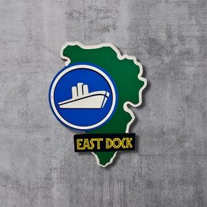 Jurassic Park / Decoración del hogar con grabados en madera / Letrero de arte de pared / Para fanáticos de Jurassic Park, regalo para fanáticos de la película Dinosaur / Letrero para muelle de barco