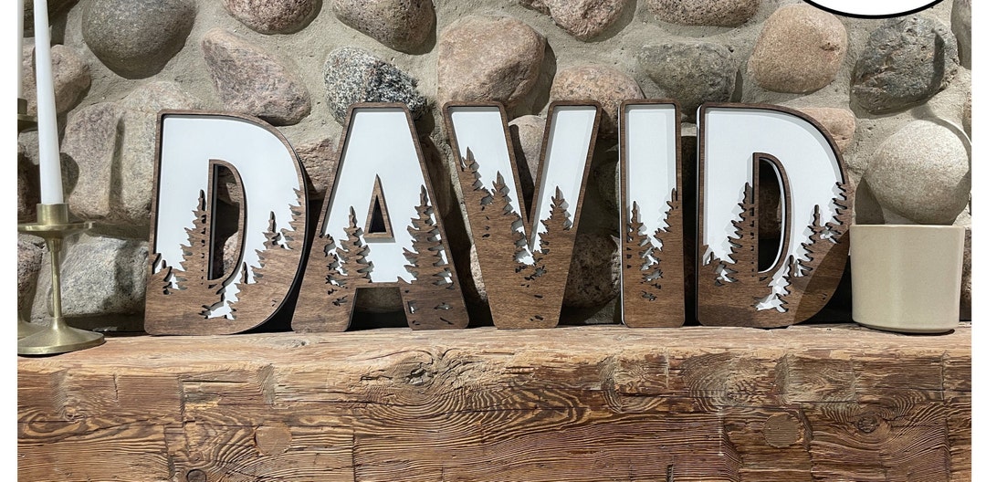 Forest Letters | Woodland Nursery | Nursery Decor | Custom Letters ...
