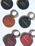 Personalized leather keychain, perfect as a Christmas, birthday, housewarming, or wedding gift. product logo