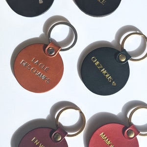 Leren sleutelhanger om te personaliseren, verjaardagscadeau, Moederdag, Vaderdag, Valentijnsdag, housewarming, leren bruiloft