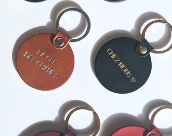 Leather key ring to personalize