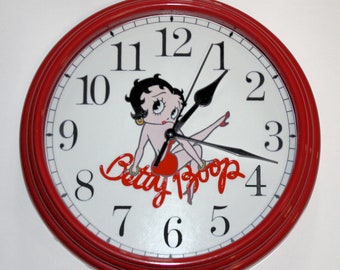 Borderless Betty Boop Frameless Wall Clock W92 Nice for Decor Or Gifts Borderless Betty Boop Frameless Wall Clock W92 Nice for Decor Or Gifts