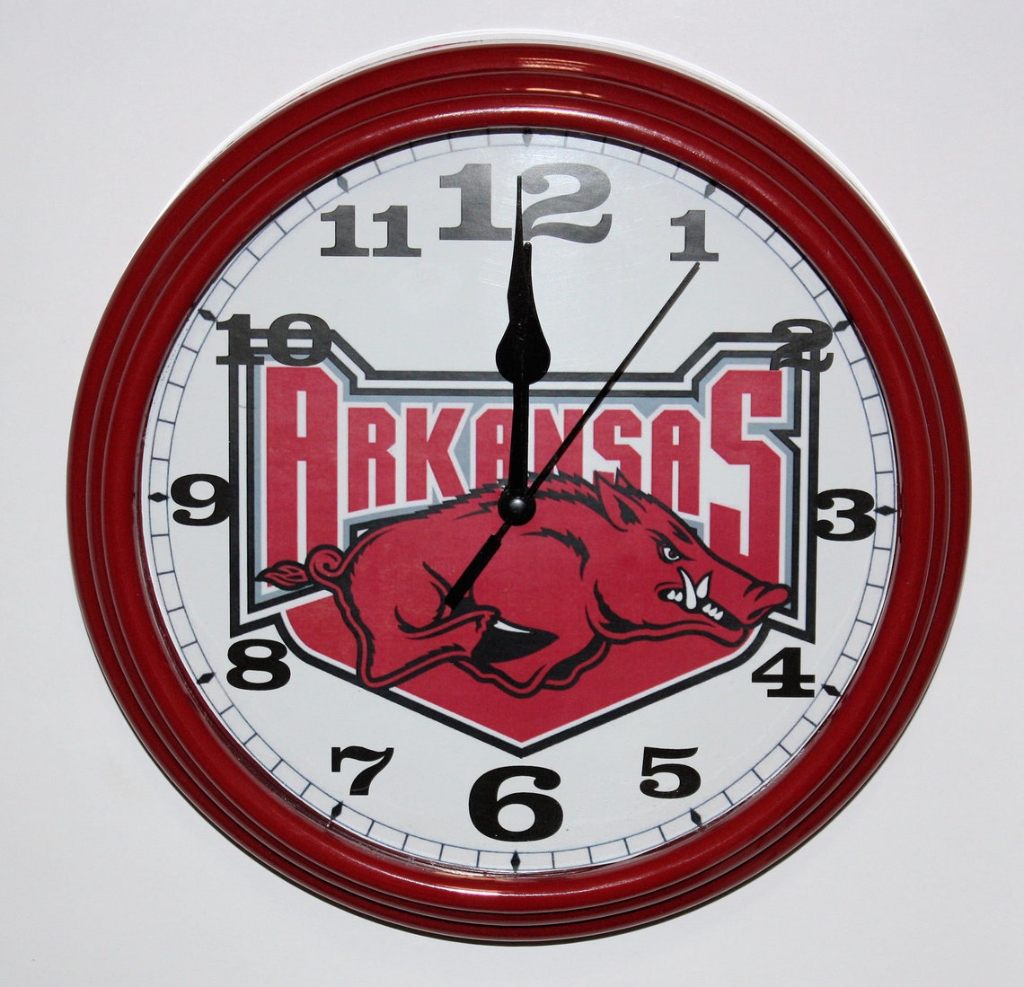 Arkansas Razorback Round Clock Etsy