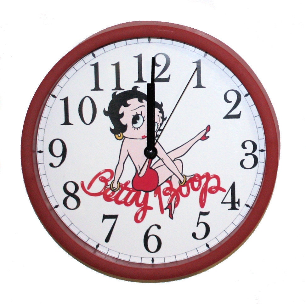 Betty Boop Wall Clock Etsy