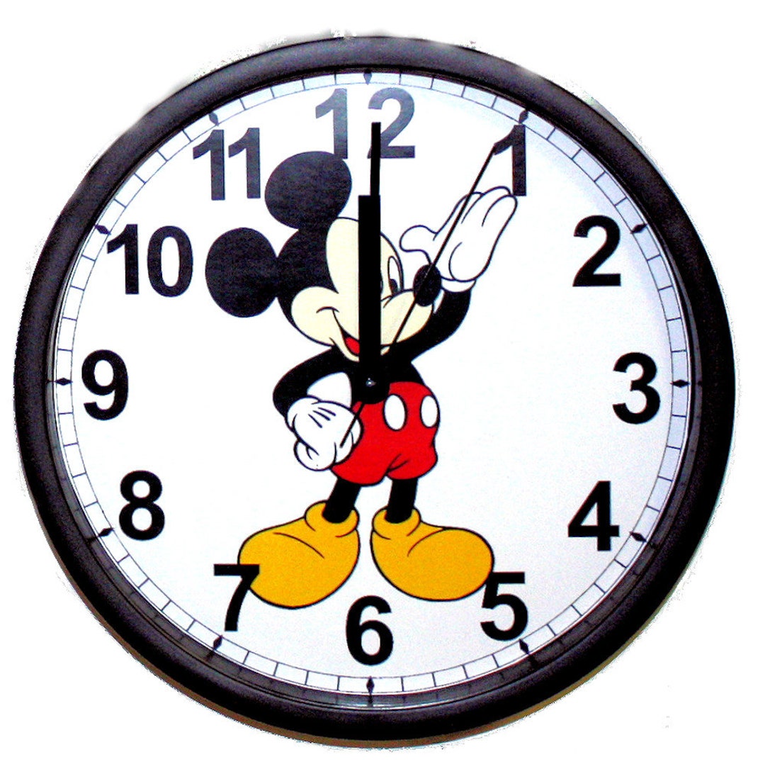 Mickey Round Clock - Etsy