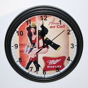 Miller High Life Fire Dept. Round Clock