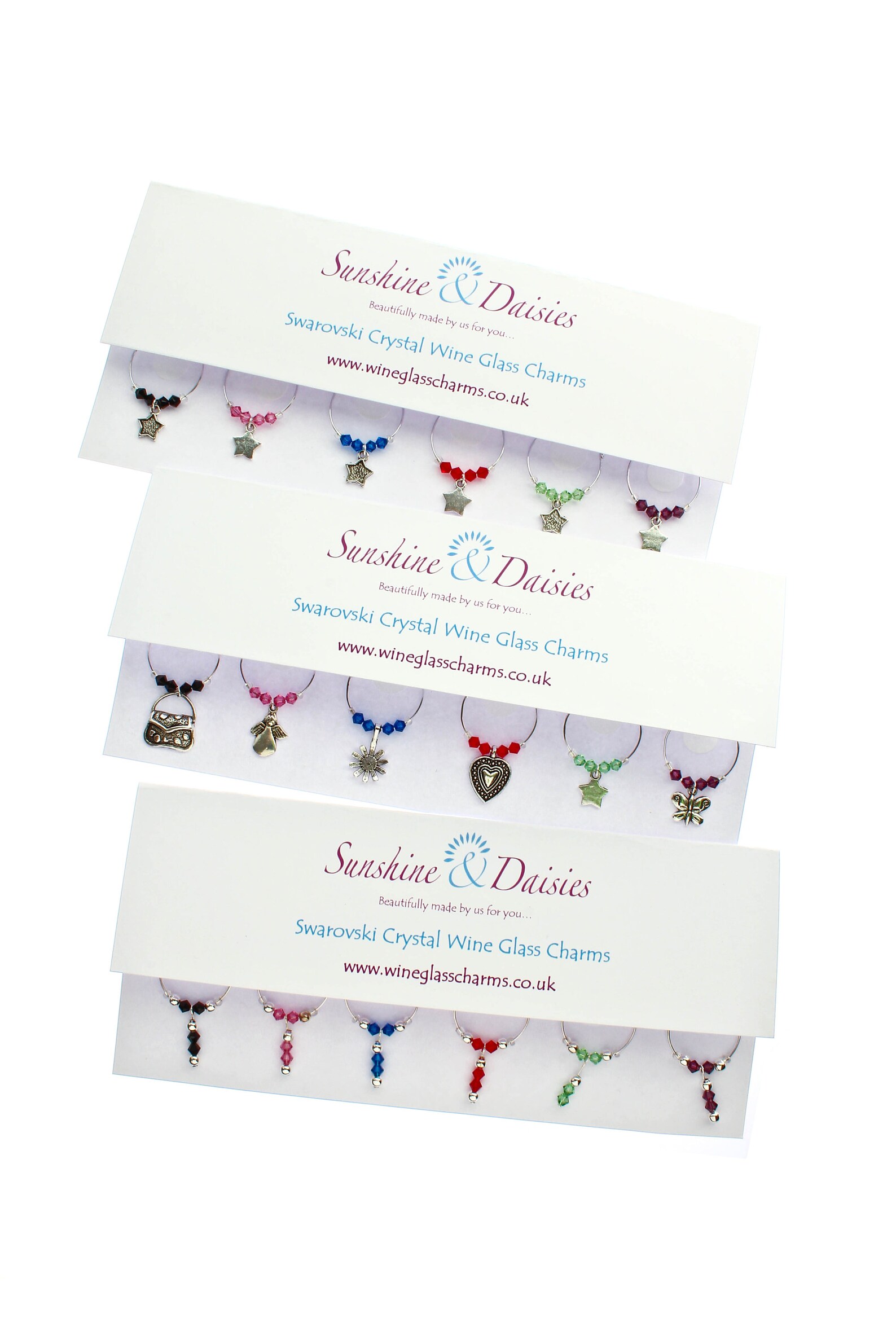 Starstruck Swarovski Wine Glass Charm Set of 6, Wine Glass Charm, Wine