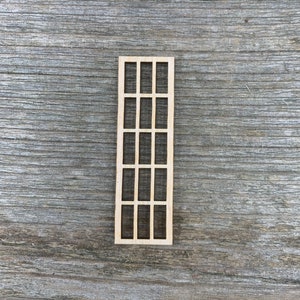 Wooden window, 15 pane  window, elf door window, window frame, doll house window,  various sizes, for crafts , decoration, natural wood