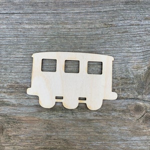 Wooden train wagon, train,  various sizes, for crafts , decoration, natural wood 3 mm plywood