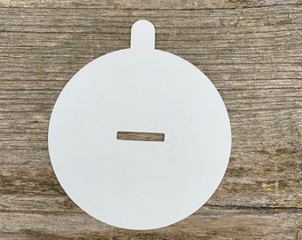 Blank Candle Dust Cover: Pale Gray Paper, Wooden Wick Slot