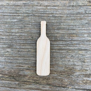 Forma di bottiglia di vino in legno, varie dimensioni, per artigianato, decorazione, legno naturale