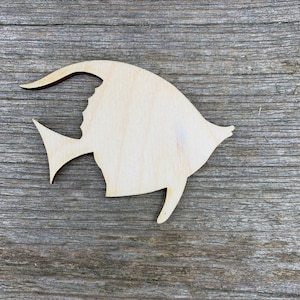 Wooden fish, wooden shapes, tropical fish, various sizes, for crafts , decoration, natural wood