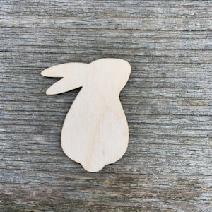 Forma di coniglio in legno, coniglietto, coniglio mangiatore, lepre, varie dimensioni, per artigianato, decorazione, legno naturale