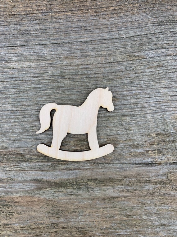 Cavallo a dondolo in legno, varie dimensioni, per artigianato