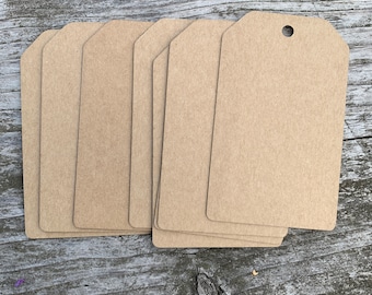 Blank Recycled Paper Tags: 400gsm Cardstock, Wedding Favor Price Labels (9 x 5.5 cm)