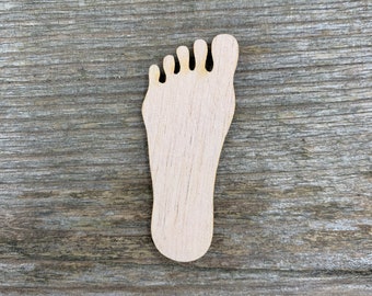 Wooden human foot shape, human feet, various sizes, for crafts , decoration, natural wood