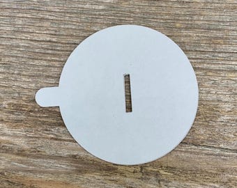 Gray Paper Candle Dust Cover with Wooden Wick Slot