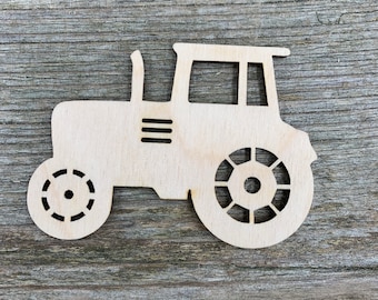 30 Stück Holz-Traktor-Ausschnitte Zum Bemalen – DIY Bastelformen Für Deko, Geschenke & Kinder