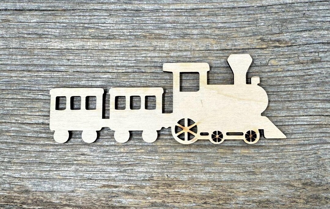 Wooden Steam Locomotive, Train, Various Sizes, for Crafts , Decoration ...