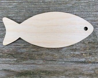 Poisson en bois, formes en bois, différentes tailles, pour l'artisanat, la décoration, le bois naturel