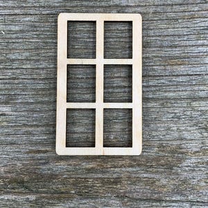 Finestra in compensato di betulla tagliata al laser: giardino delle fate, casa delle bambole, artigianato