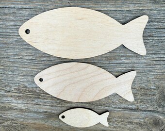 200 Fette Di Legno A Forma Di Pesce | Non Rifinite | 40x19 Mm | Per Decorazioni Fai Da Te E Matrimoni | Superficie Liscia | In Legno Massello