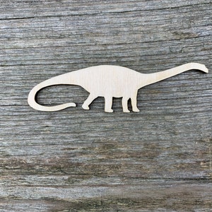 Wooden Diplodocus Dinosaur,  Jurassic Park, various sizes, for crafts , decoration, natural wood