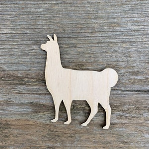 Wooden alpaca, llama, various sizes, for crafts , decoration, natural wood