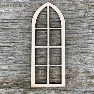 Birken Sperrholz Kirchenfenster: Gotischer Bogen, Basteln, Puppenstube