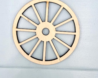 Houten wielvorm, karwiel, verschillende maten, om te knutselen, natuurlijk hout