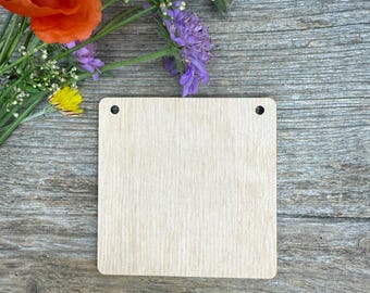 Placas quadradas de madeira, peças em branco para artesanato, vários tamanhos, para artesanato e decoração, madeira natural.
