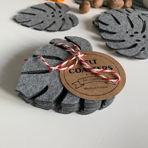 Monsterablad Filtunderlägg: Tropiskt Drinkunderlägg Set