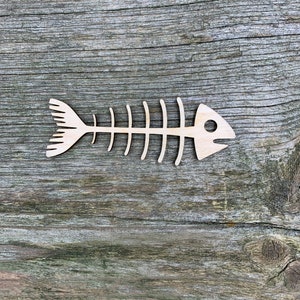 Wooden fish, fish bones, fish skeleton, various sizes, for crafts , decoration, natural wood