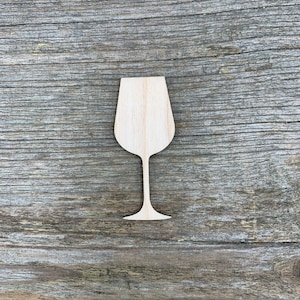 Forma di bicchiere di vino in legno, varie dimensioni, per artigianato, decorazione, legno naturale