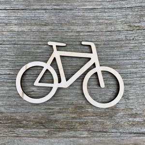 Holzfahrradform, verschiedene Größen, für Handwerk, Dekoration, Naturholz