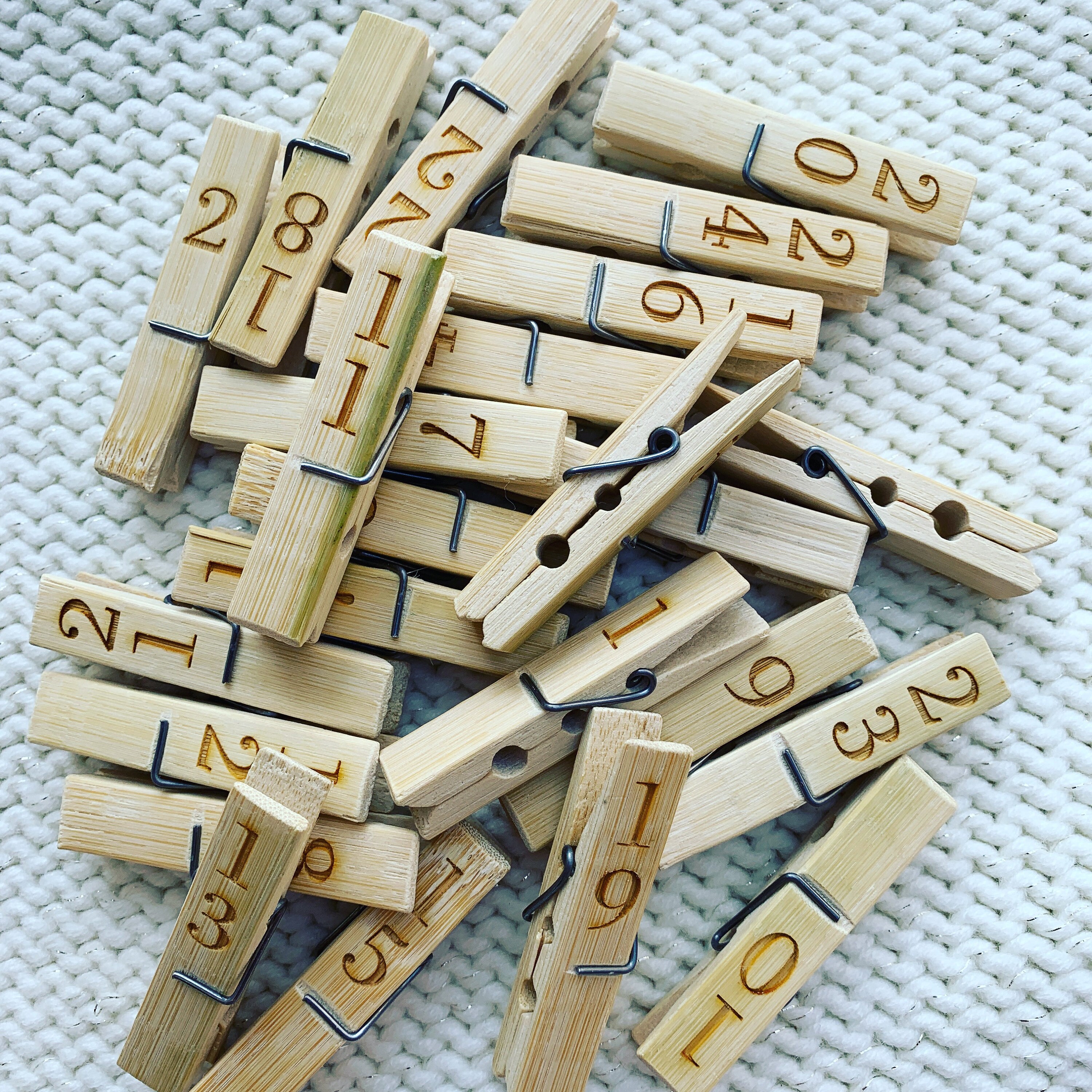 24 Natural Wooden Clothes Pegs Perfect for AdventWooden Shapes for Crafts