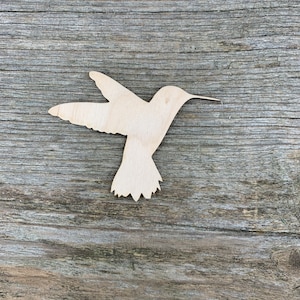 Vogelform aus Holz, Kolibri, verschiedene Größen, für Kunsthandwerk, Dekoration, Naturholz