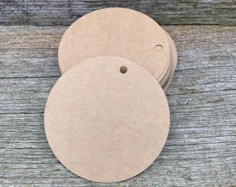 Recyclingpapier Anhänger - Blanko Kraftpapier Anhänger - Geschenk & Preisetiketten