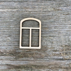 Wooden window, window frame,  fairy window, elf door window, doll house window, various sizes, for crafts , decoration, natural wood