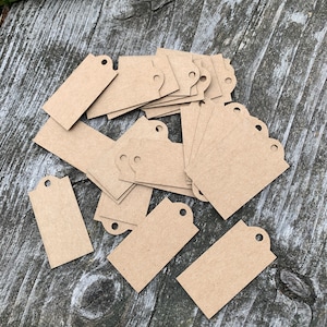4 x 2 cm - etiquetas de papel en blanco de la parte superior redonda, mini, papel reciclado, rectángulo, etiquetas de precios, etiquetas de regalo