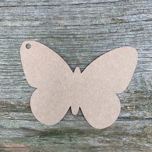 Etiquetas de papel en blanco, cartón de cartón reciclado, papel, mariposa de papel, etiqueta de precio