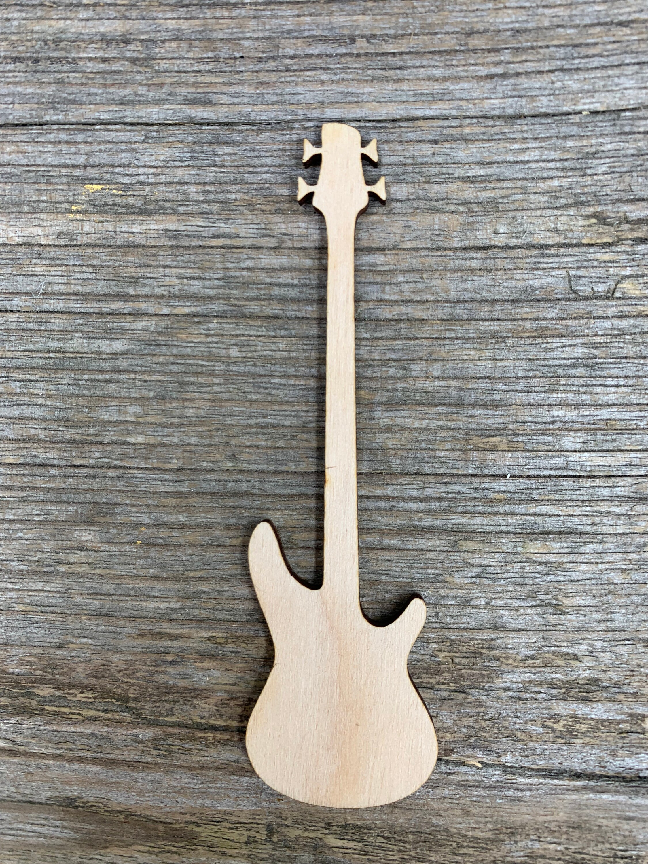 20 Sagome In Legno Grezzo A Forma Di Chitarra: Ornamenti Fai Da Te Con Foro E Corda Di Canapa – 10 X 4,5 Cm