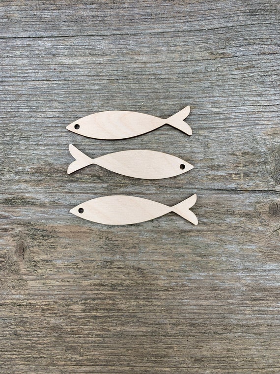 Wooden Fish, Wooden Shapes, Wooden Sardine, Anchovies, Various Sizes, for  Crafts , Decoration, Natural Wood -  Canada