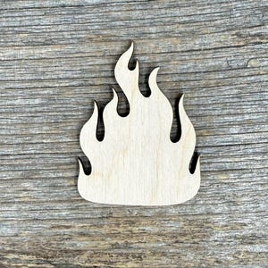 Forme de feu en bois découpée au laser, contreplaqué de bouleau Craft Supply