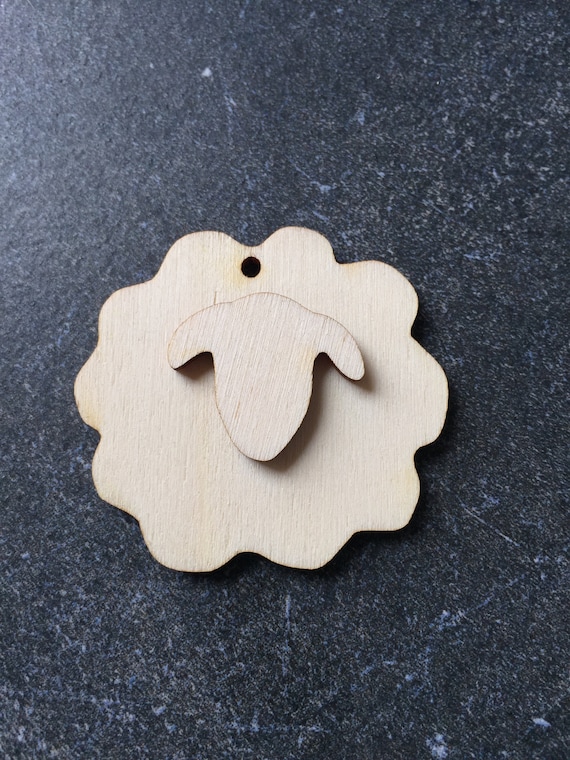 5 x Poplar Wood Well Finished Body With Head For Christmas Decorations Craft 6cm