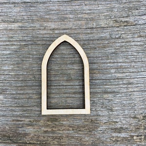 Cornice per finestra gotica, finestra, finestra della chiesa varie dimensioni, per artigianato, decorazione, legno naturale