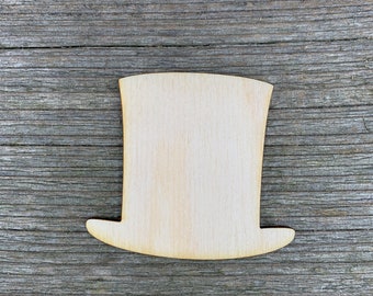 Wooden hat shape, Abraham Lincoln hat,  various sizes, for crafts , decoration, natural wood