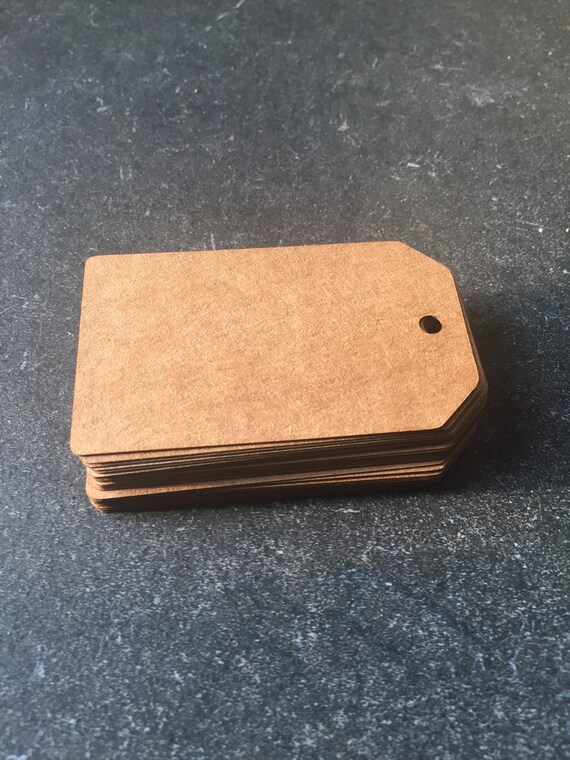 25x Wood Gift Tags Wedding Scallop Label Natural Blank Luggage Favours Tags