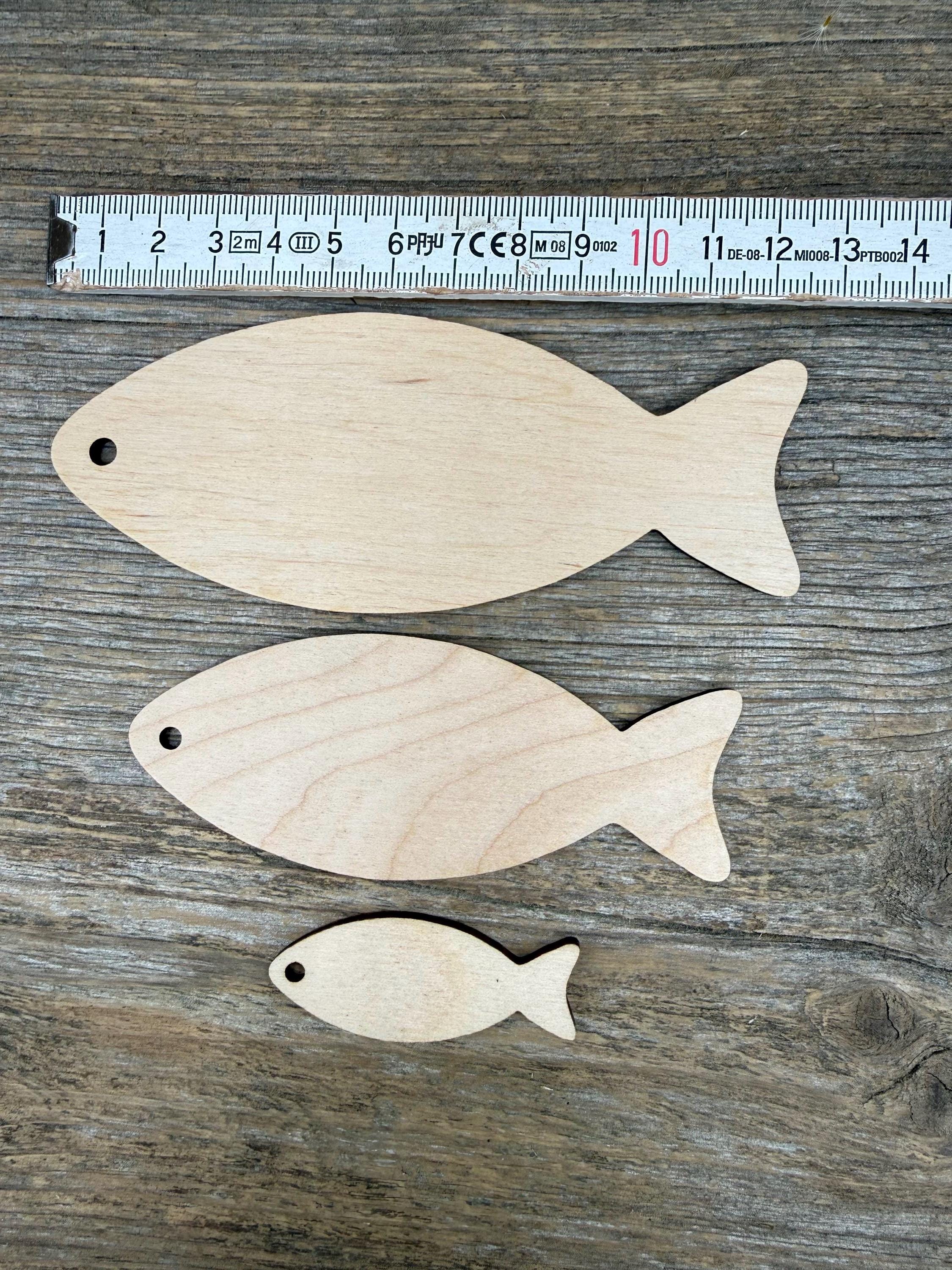 Laser Cut Fish Wooden Cutout – Baltic Birch Plywood Craft Blank